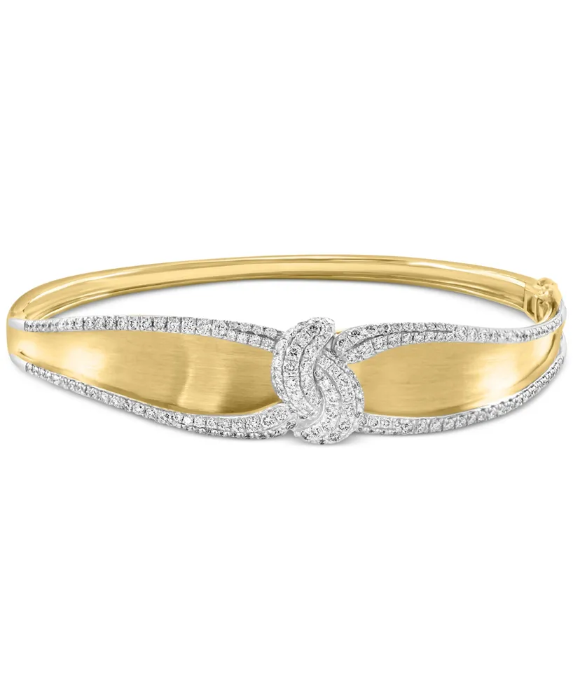 Effy Diamond Swirl Bangle Bracelet (1-3/4 ct. t.w.) in 14k Two Tone Gold