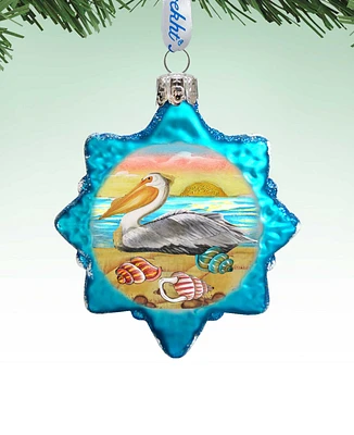 Designocracy Pelican Star Mercury Holiday Ornament