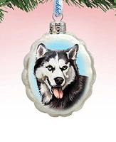 Designocracy Siberian Husky Mercury Holiday Ornament