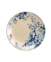 Elama Floral Violet 16 Piece Dinnerware Set, Service for 4