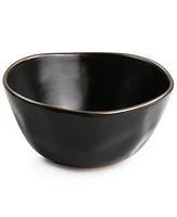 Elama Textured, Uneven Dimpled Design Emilio 16 Piece Stoneware Dinnerware Set, Service for 4