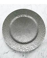 American Atelier Raindrops Charger Plates 13" Electroplated Set, 4 Pieces