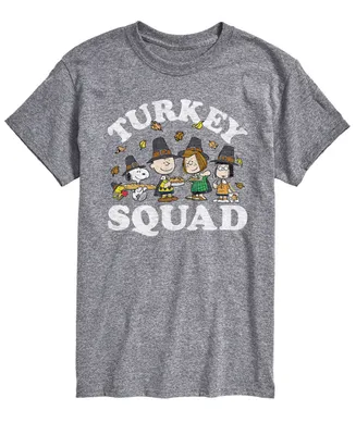 Airwaves Men's Short Sleeve Peanuts Turkey Squad T-shirt