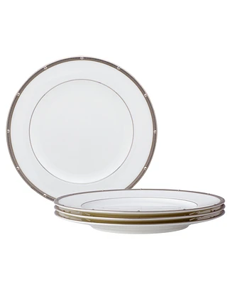 Noritake Rochelle Platinum Set of 4 Bread Butter and Appetizer Plates, Service For 4