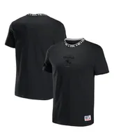 Men's Nfl X Staple Black New England Patriots Embroidered Fundementals Globe Short Sleeve T-shirt