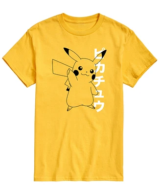 Airwaves Men's Pokemon Pika Kanji Graphic T-shirt