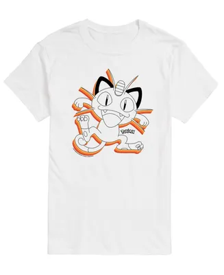 Airwaves Men's Pokemon Meowth Graphic T-shirt