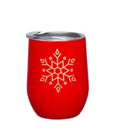 Cambridge Insulated Snowflake Wine Tumblers, Set of 2