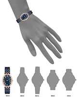 Anne Klein Women's Three-Hand Quartz Navy Ceramic Bracelet Watch, 27mm