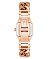 Anne Klein Women's Three-Hand Quartz Rose Gold-Tone Alloy Chain Bracelet Watch, 23mm - Rose Gold