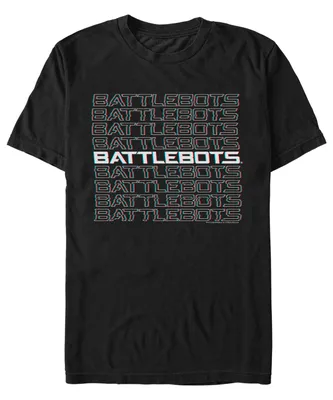 Fifth Sun Men's Battlebots Glitch Logo Short Sleeve T-shirt