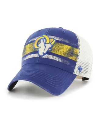 Men's '47 Royal, White Los Angeles Rams Interlude Mvp Trucker Snapback Hat