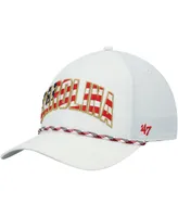 Men's '47 White Carolina Panthers Hitch Stars and Stripes Trucker Adjustable Hat