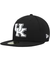 Men's New Era Kentucky Wildcats Black and White 59FIFTY Fitted Hat