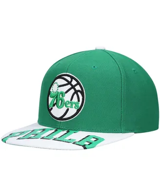 Men's Mitchell & Ness x Lids Green, White Philadelphia 76ers Current Reload 3.0 Snapback Hat