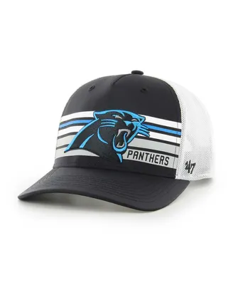Men's '47 Brand Black Carolina Panthers Altitude Ii Mvp Trucker Adjustable Snapback Hat