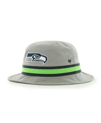 Men's '47 Brand Gray Seattle Seahawks Striped Bucket Hat