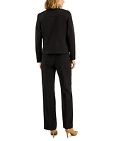 Le Suit Heathered Five-Button Jacket & Kate Pants, Regular and Petite Sizes