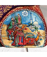 G.DeBrekht The Journey of The Three Kings Santa Wood Carved Holiday Figurine