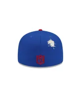 Men's New Era X Staple Royal, Red York Giants Pigeon 59Fifty Fitted Hat