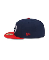 Men's New Era X Staple Navy, Red England Patriots Pigeon 59Fifty Fitted Hat