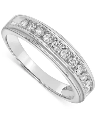 Diamond Channel-Set Band (3/8 ct. t.w.) in 14k White or Yellow Gold