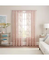 Waverly Sherry Floral Lace Sheer Rod Pocket Curtain Panel