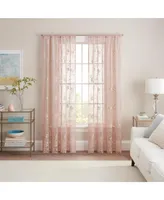 Waverly Sherry Floral Lace Sheer Rod Pocket Curtain Panel, 54" x 63"