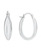 And Now This High Polished Oval Hoop Earring