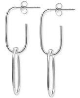 Giani Bernini Double Link Wire Drop Earrings, Created for Macy's