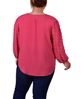 Ny Collection Plus V-Neck Blouse