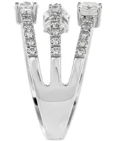 Grown With Love Lab Grown Diamond Multi-Cut Multirow Ring (1-1/2 ct. t.w.) in 14k White Gold