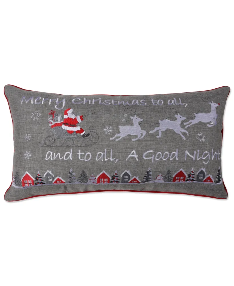 Pillow Perfect Merry Christmas To All Decorative Pillow, 13" x 25"