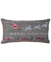 Pillow Perfect Merry Christmas To All Decorative Pillow, 13" x 25"