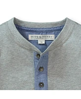 Hope & Henry Boys Henley Tee with Rolled Sleeves