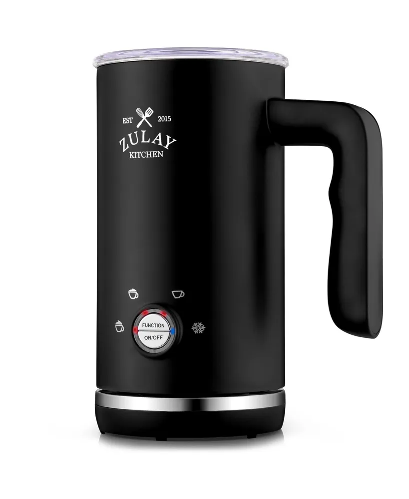 Zulay Kitchen Travel Milk Frother with Protective Cover - Black