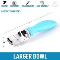 Ice Cream Scoop With Soft Easy Grip Handle - Scooper Built-in Lid Opener