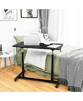 Costway Height Adjustable Computer Desk Sit to Stand Rolling Notebook Table