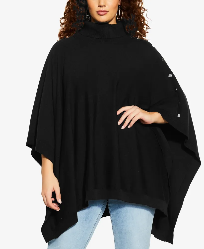 City Chic Women's Emilia Cape Sweater