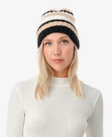 Marcus Adler Women's Stripe Ribbed Knit Cuff Beanie