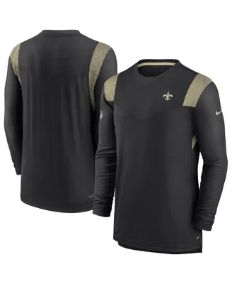 Men's Nike Black New Orleans Saints Sideline Tonal Logo Performance Player Long Sleeve T-shirt