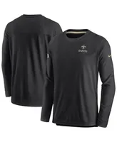 Men's Nike Black New Orleans Saints Sideline Lockup Performance Long Sleeve T-shirt