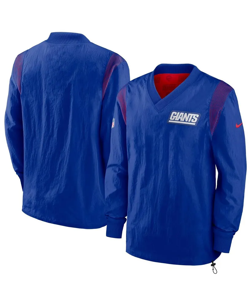 Men's Nike Royal New York Giants Sideline Team Id Reversible Pullover Windshirt