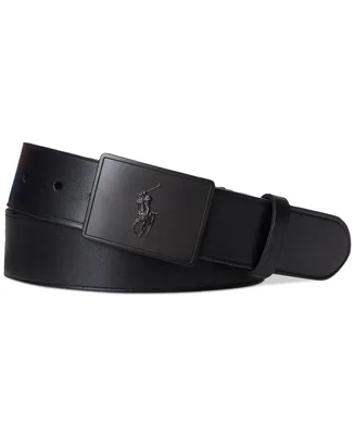 Polo Ralph Lauren Men's Plaque-Buckle Leather Belt