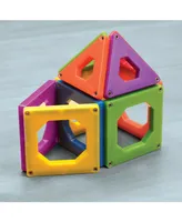 Discovery #Mindblown Magnetic Tile Building Blocks Set, 50 Piece