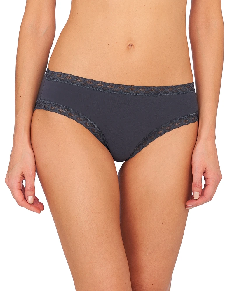 Natori Bliss Lace-Trim Cotton Brief Underwear 156058