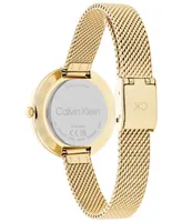 Calvin Klein Women's Gold-Tone Stainless Steel Mesh Bracelet Watch 30mm - Gold