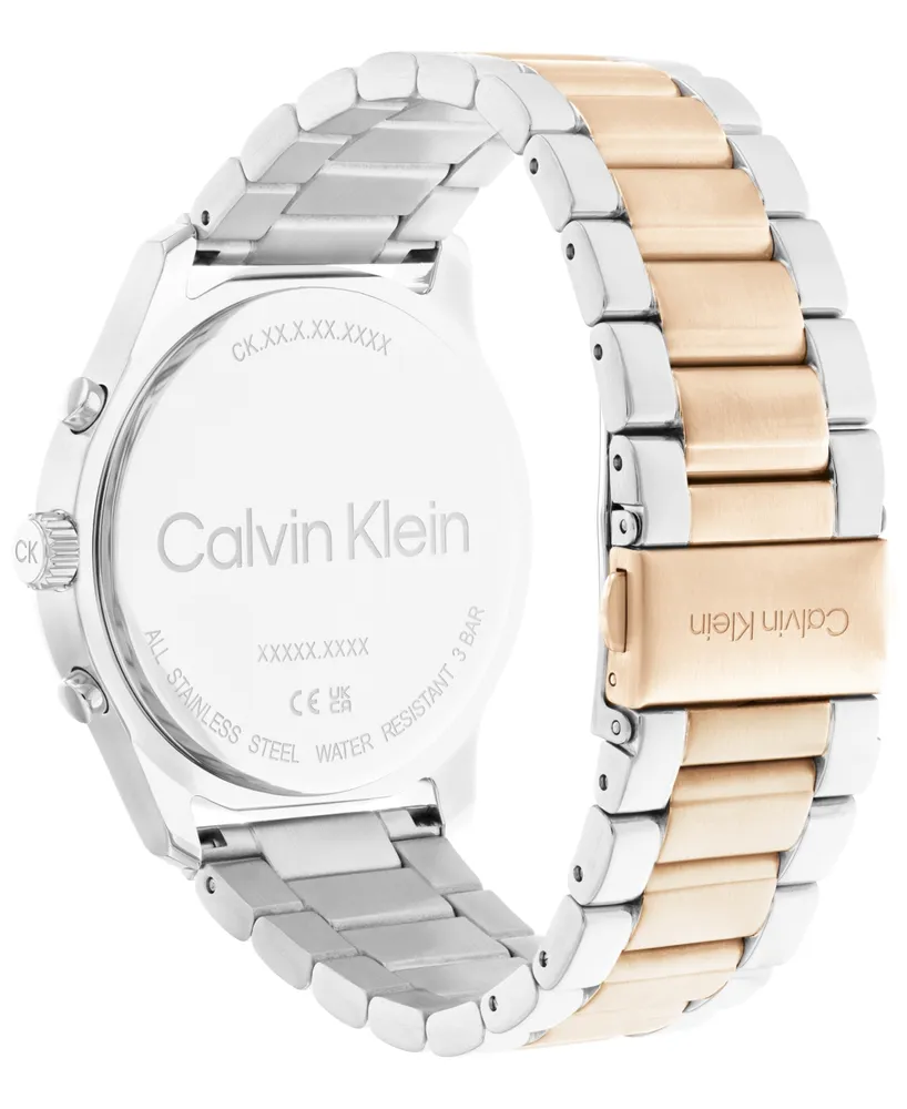 Calvin Klein Men's Two-Tone Stainless Steel Bracelet Watch 44mm - Two
