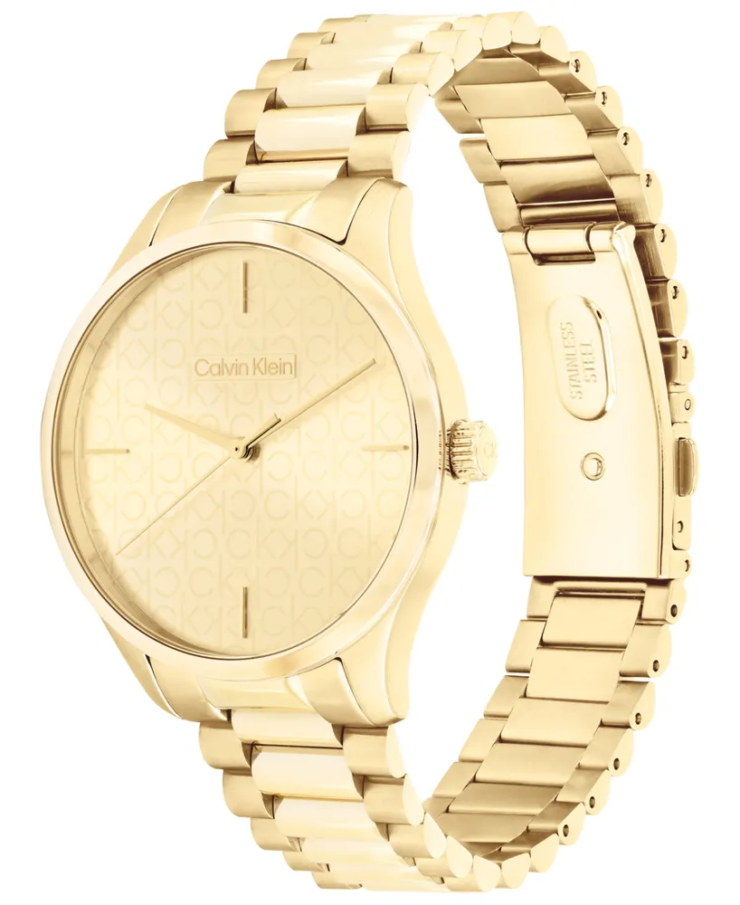 Calvin Klein Unisex Gold-Tone Stainless Steel Bracelet Watch 35mm - Gold