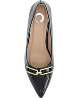 Journee Collection Women's Rumi Pointed Toe Kitten Heel Pumps
